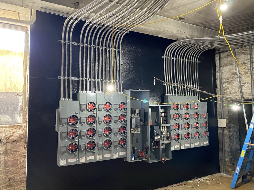 Commercial electrical switchgear installation